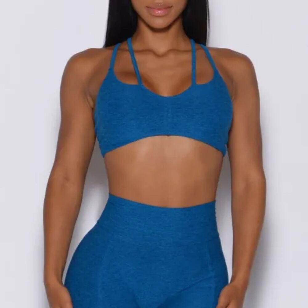 Brand New ,Bombshell Sportswear Topnotch Sports Bra, Blue,XL